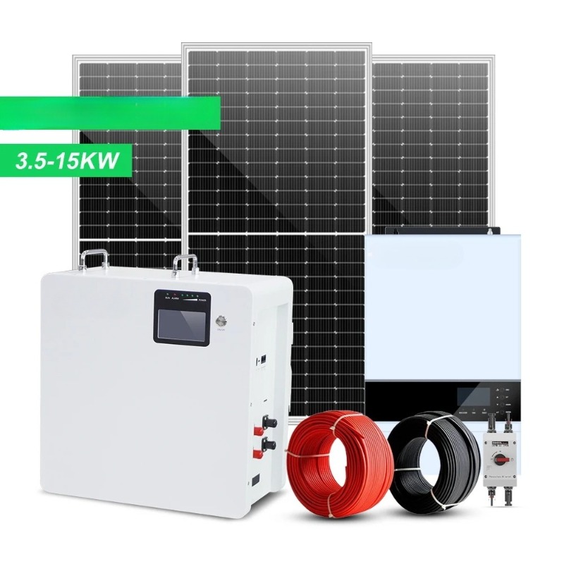 Renewable Energy Use - 5-10 kW wandgemonteerde zonnepaneelkit met 48