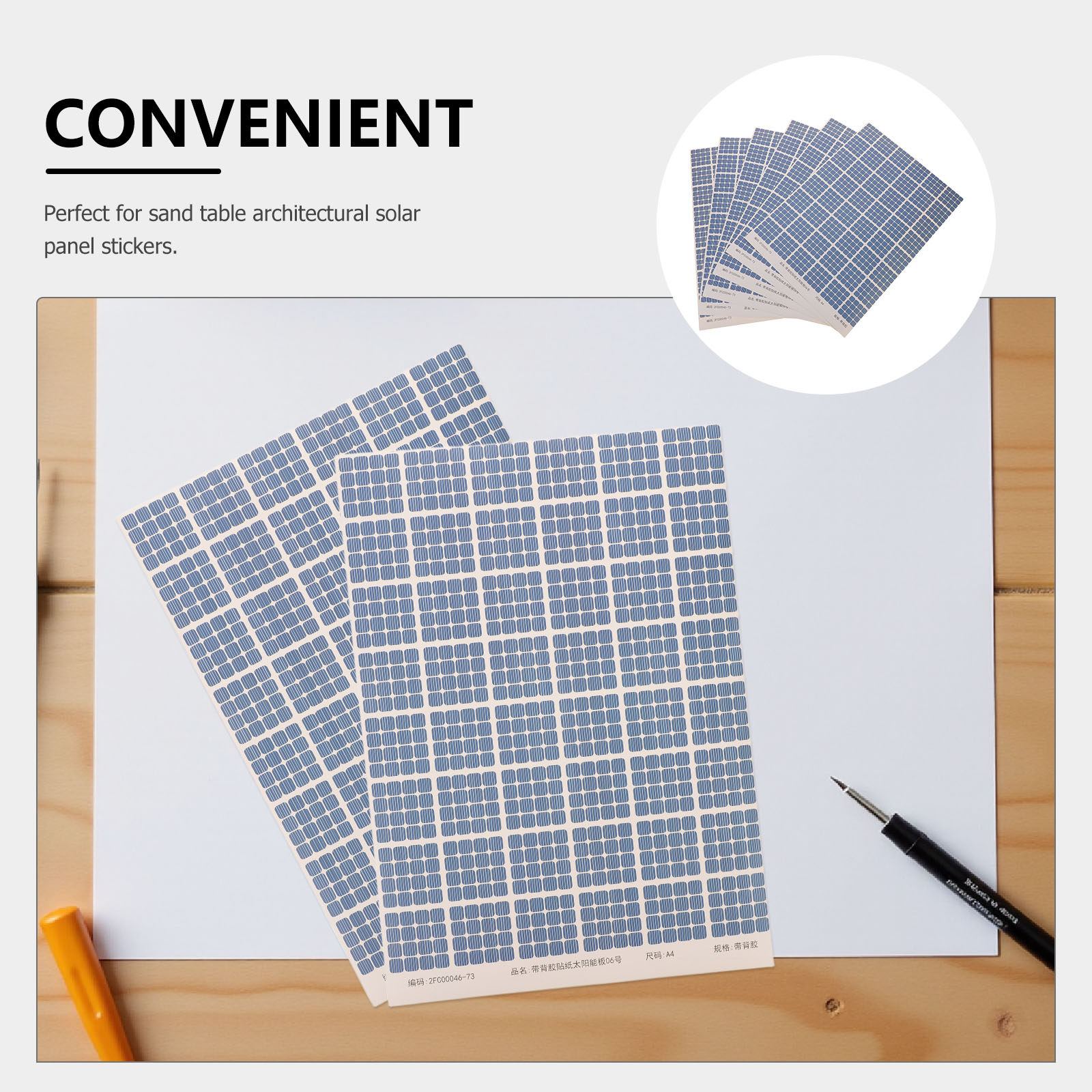 6 vellen stickers van zonnepan - Renewable Energy Is recensie en prijs